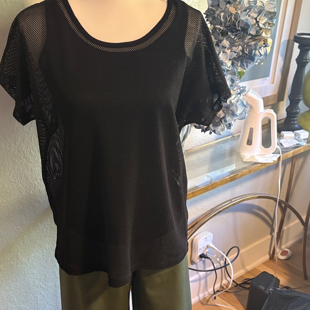 Design History black fishnet two piece top